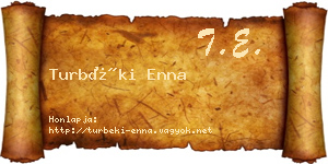 Turbéki Enna névjegykártya